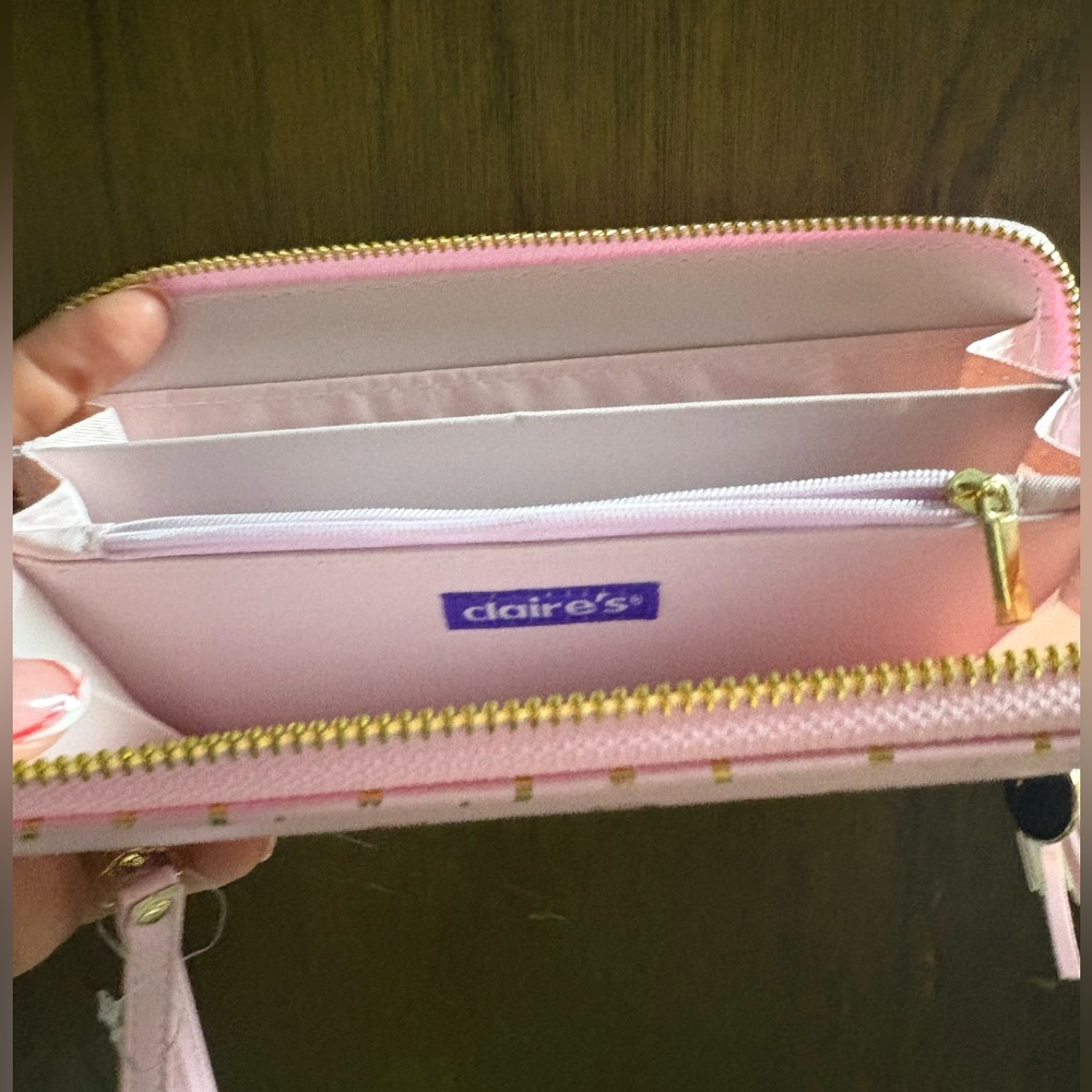 Claire’s initial wristlet wallet